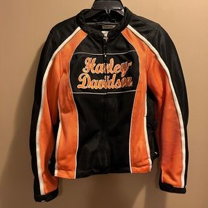 Harley-Davidson armored mesh riding jacket reflective stripes cool pads M womens